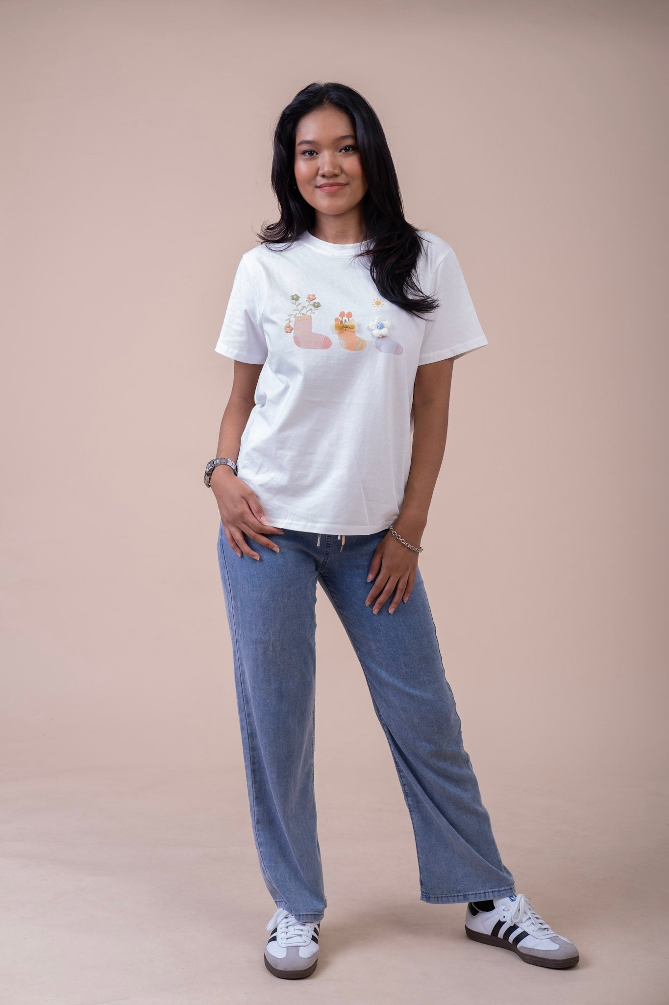 ROUND NECK WHITE T-SHIRT