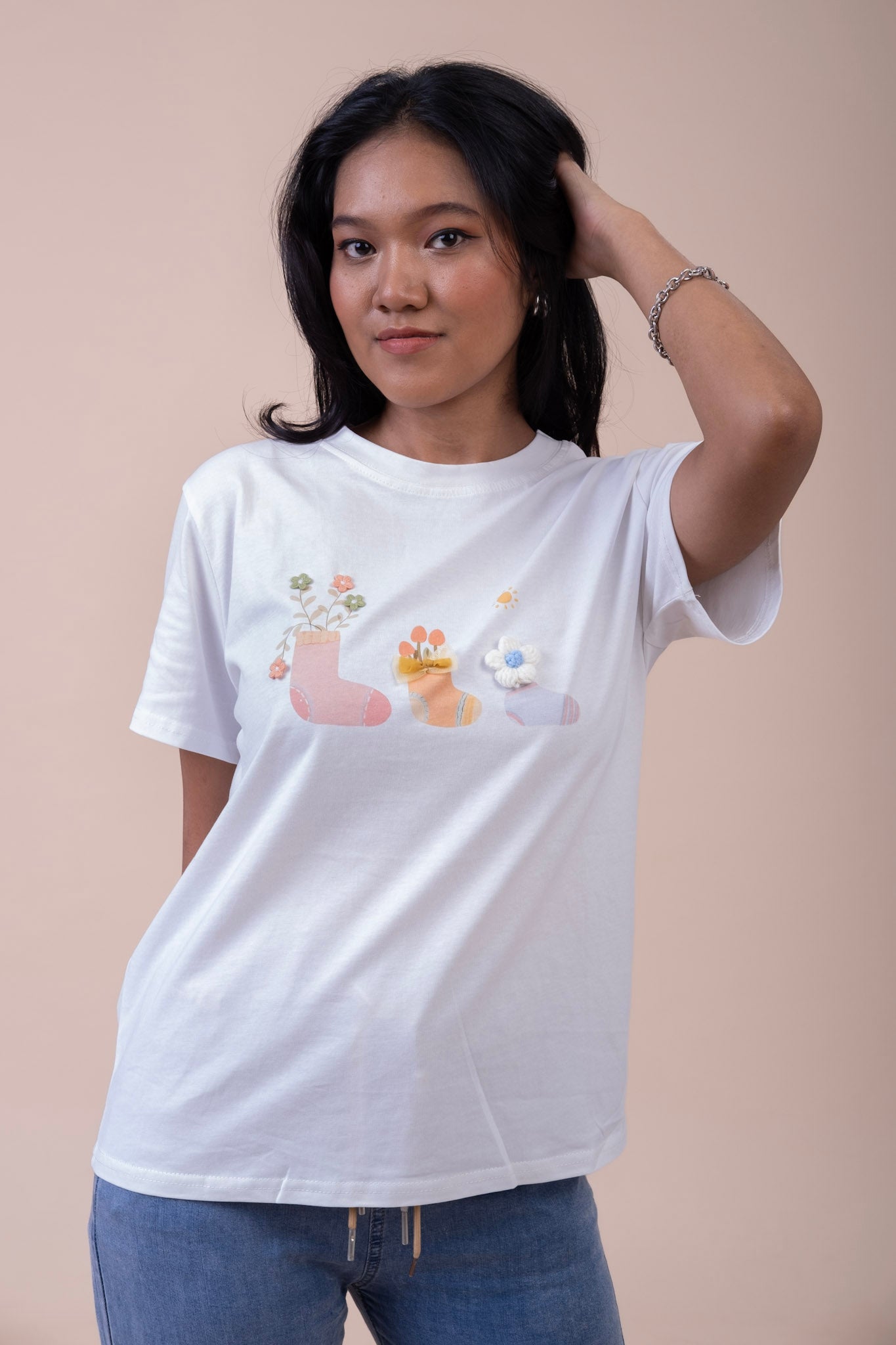 ROUND NECK WHITE T-SHIRT