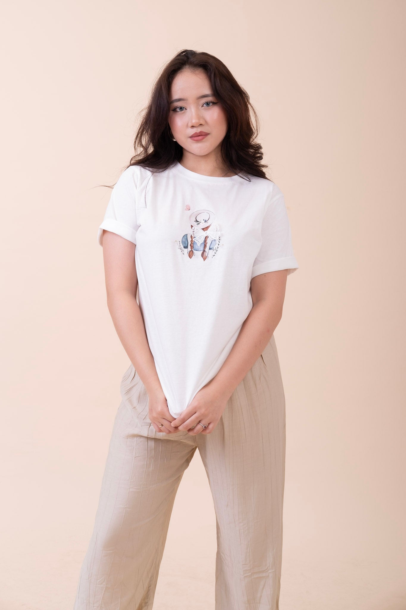 ROUND NECK WHITE T-SHIRT