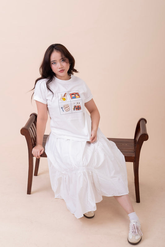 ROUND NECK WHITE T-SHIRT (Relaxed Fit)