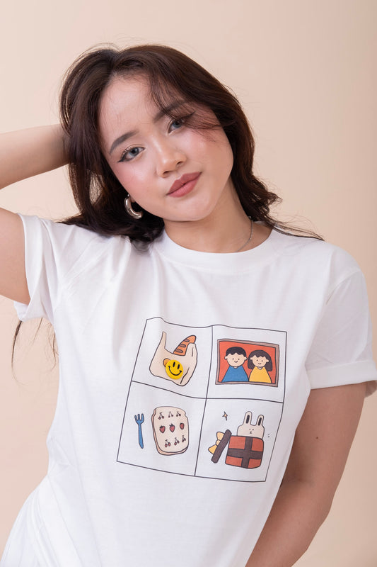 ROUND NECK WHITE T-SHIRT (Relaxed Fit)