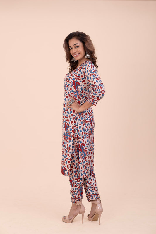 Bagru Cotton Kurta Set