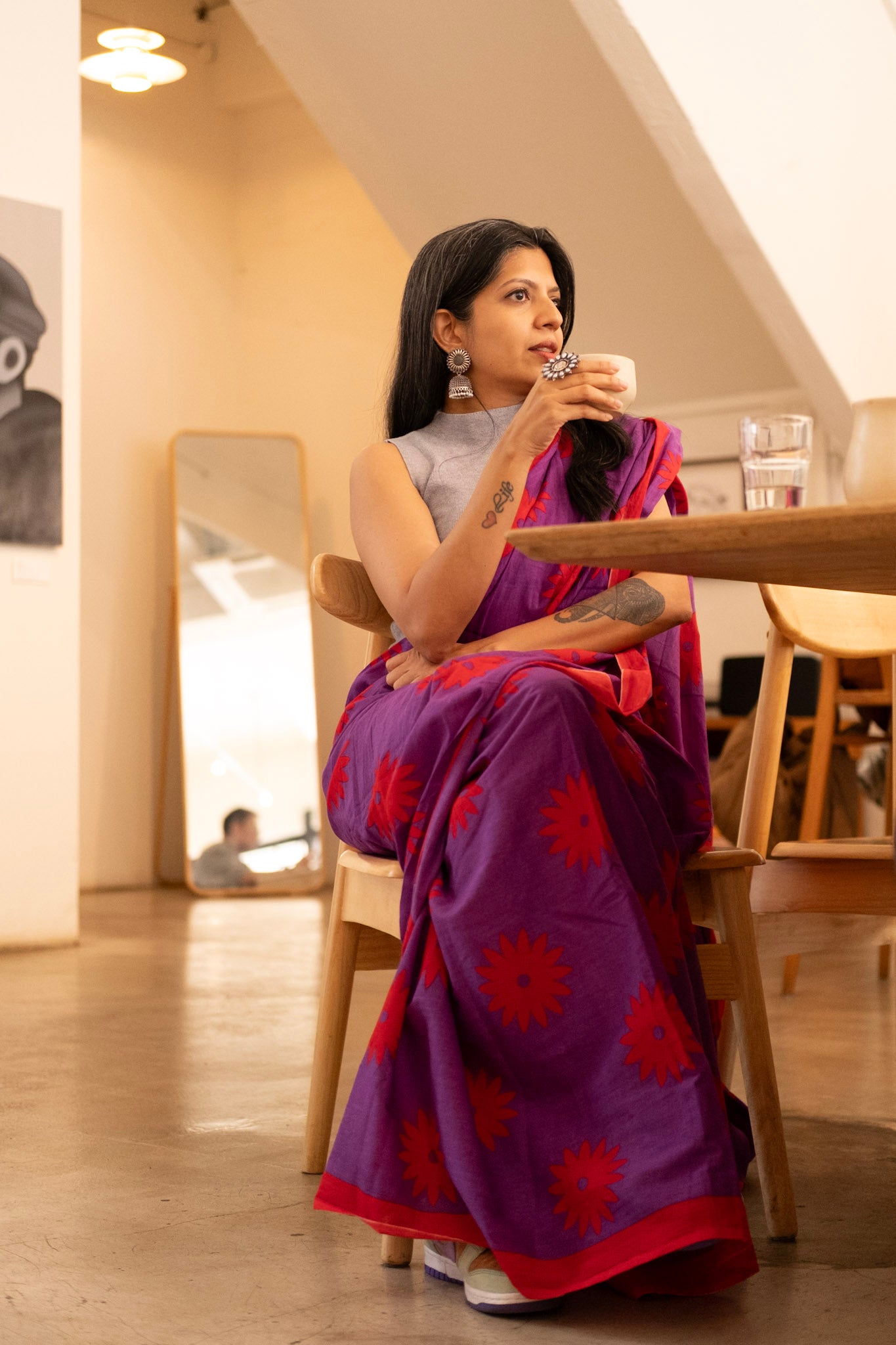 FLORAL COTTON SAREE