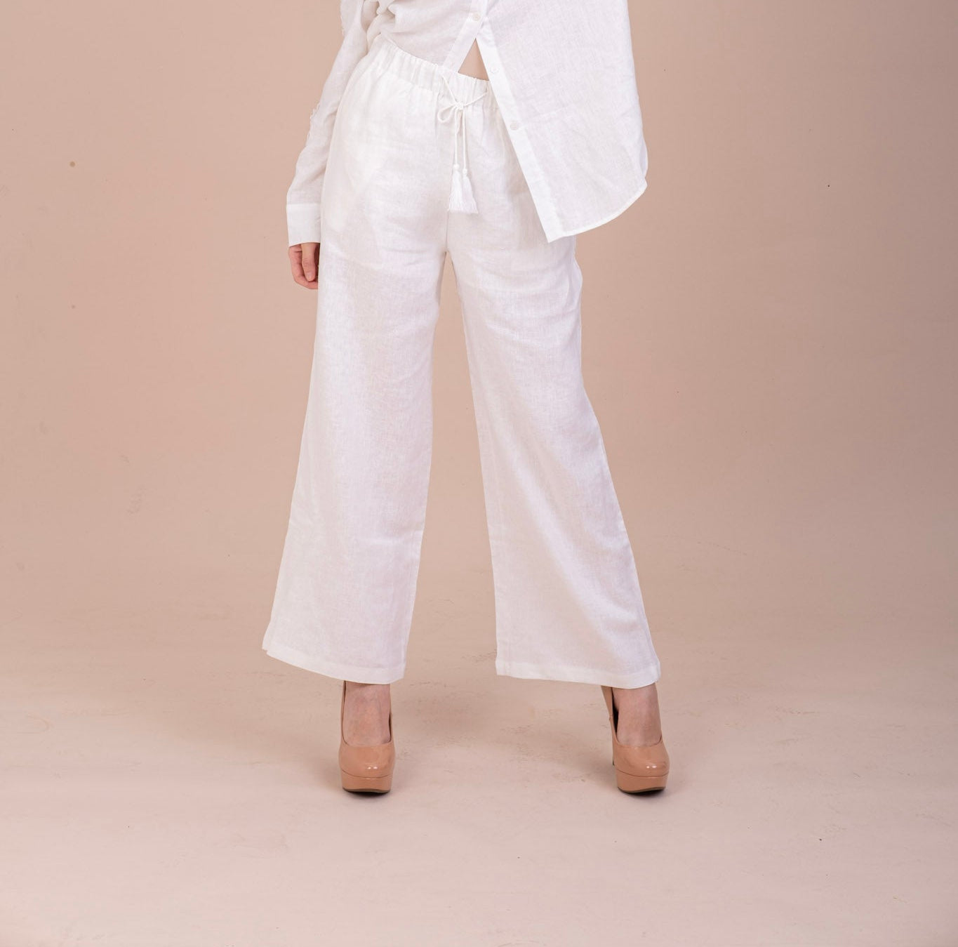 WHITE LINEN PANTS