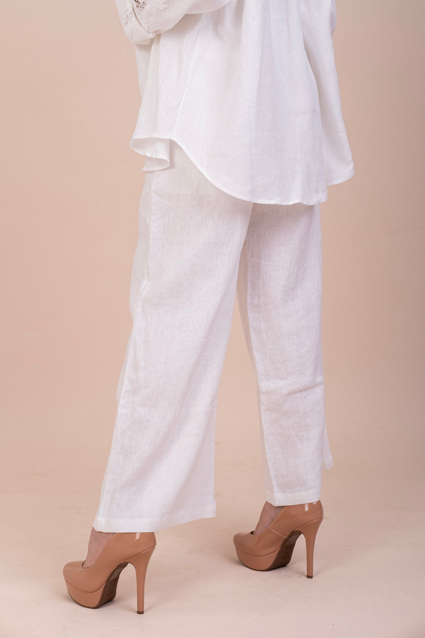 WHITE LINEN PANTS
