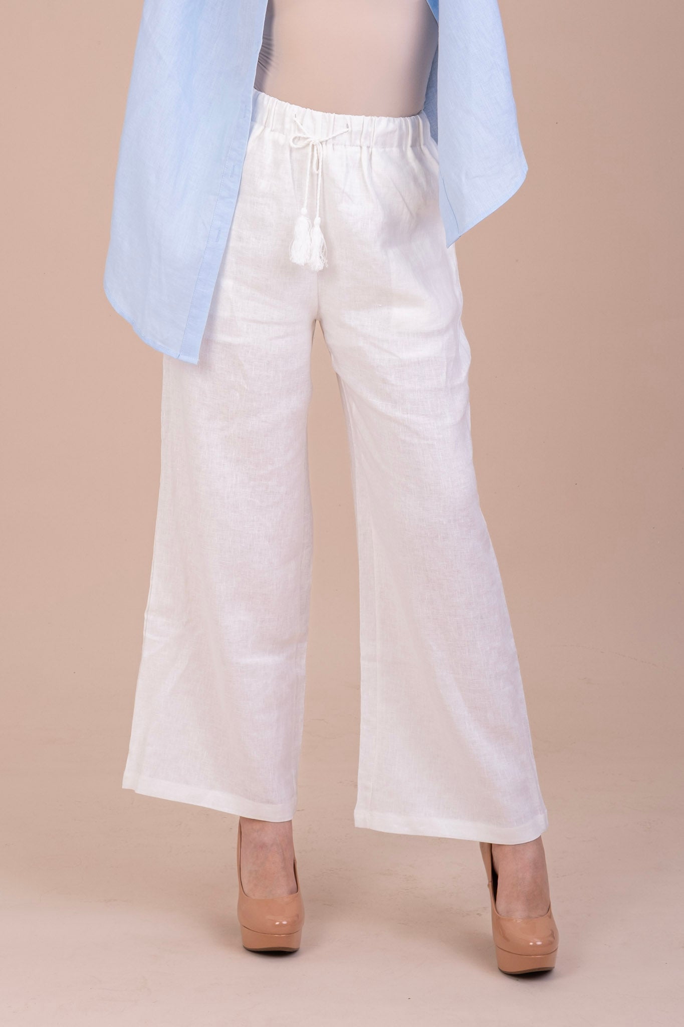 WHITE LINEN PANTS