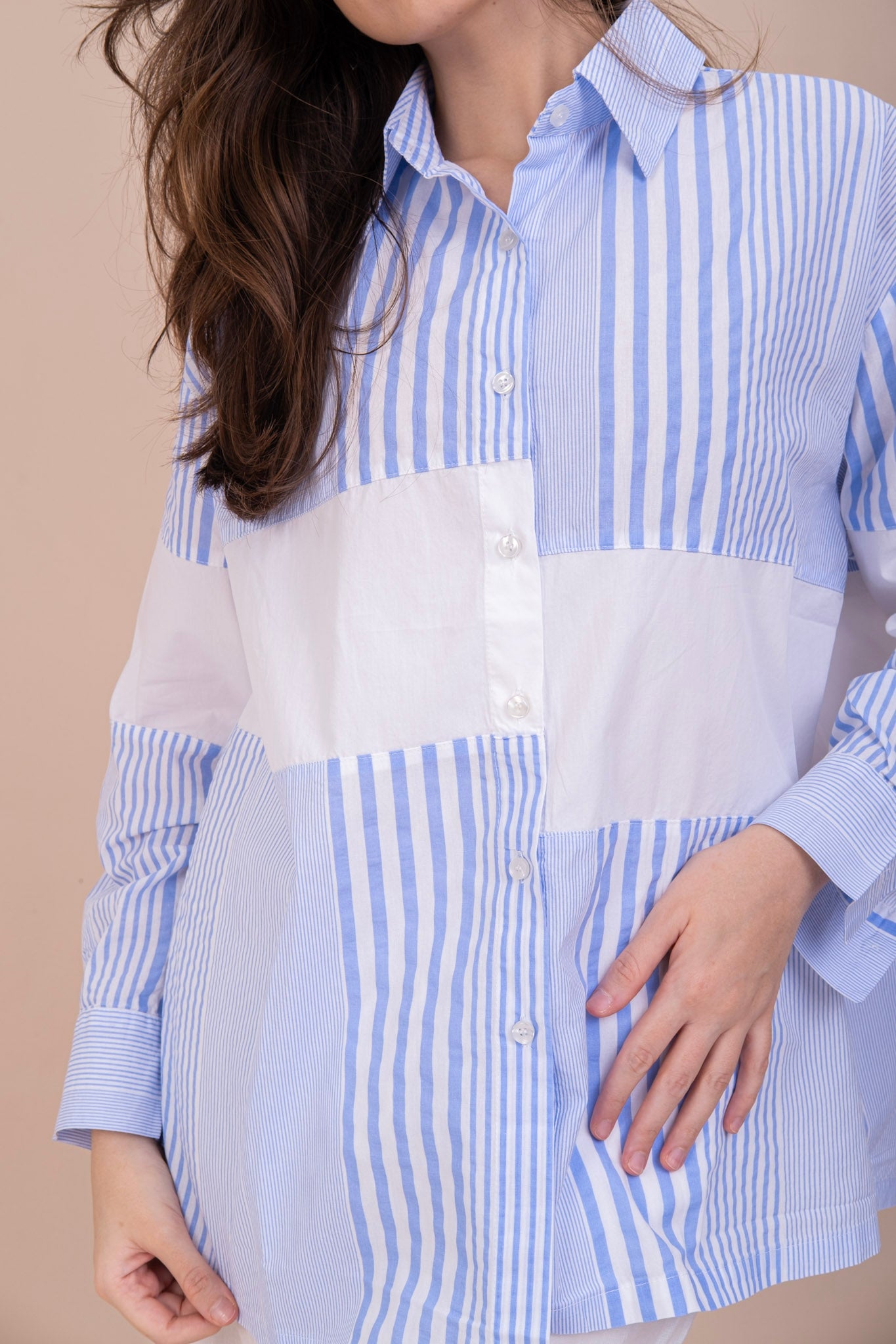 ASYMMETRIC BUTTON-UP SHIRT