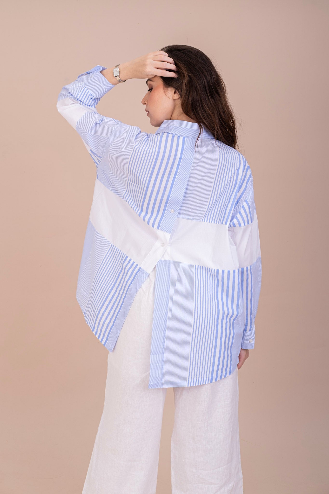 ASYMMETRIC BUTTON-UP SHIRT