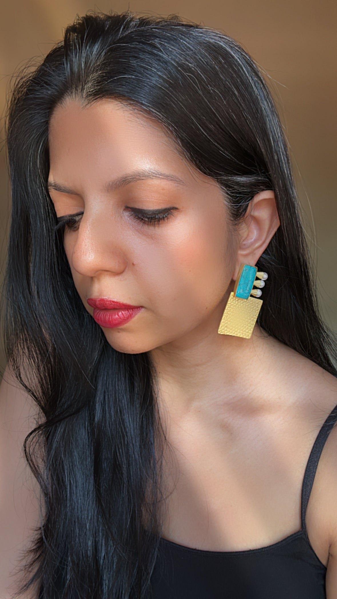 AMAZON GOLD EARRINGS