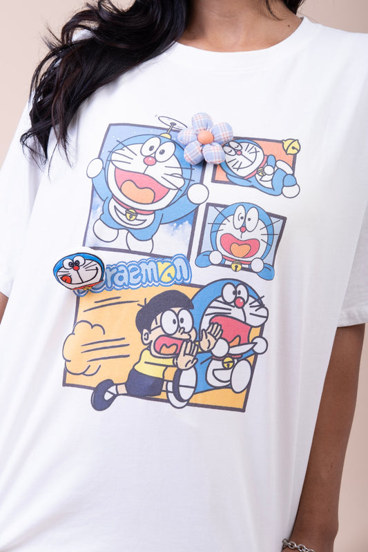 ROUND NECK DORAEMON T-SHIRT