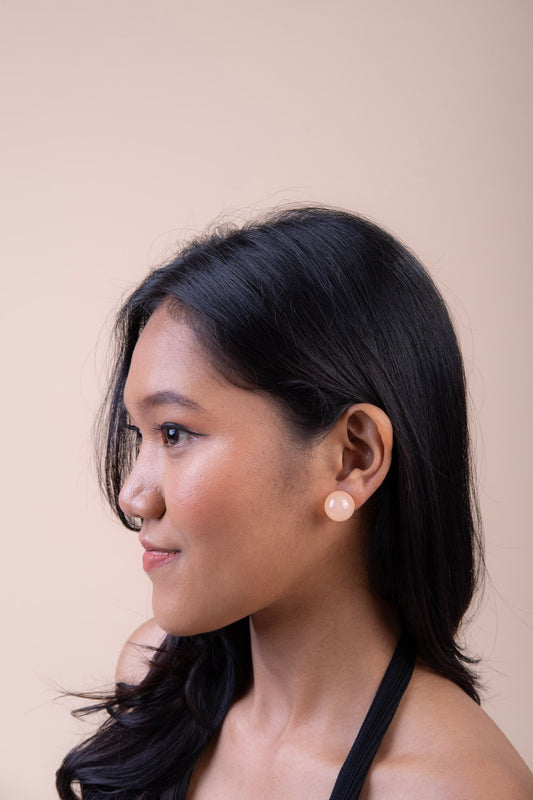 MINIMALIST MARBLE STUD EARRINGS