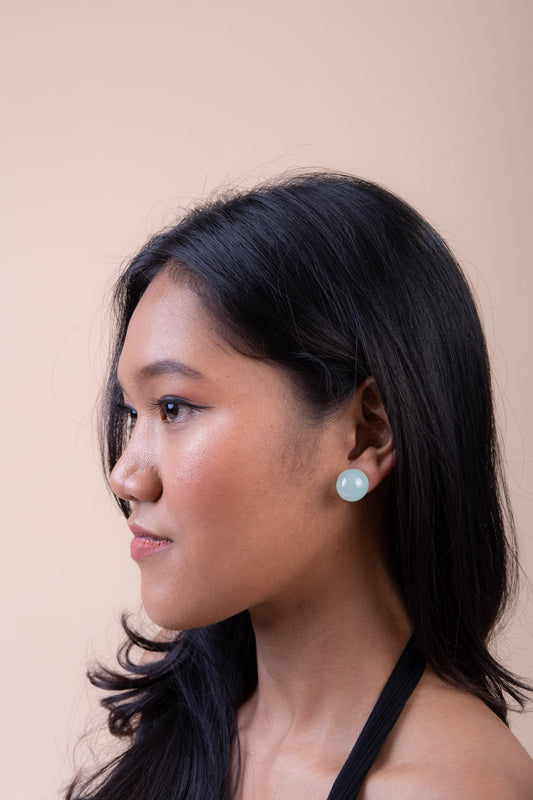 MINIMALIST MARBLE STUD EARRINGS