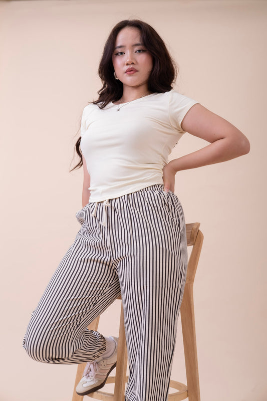 STRIPED PARACHUTE PANTS