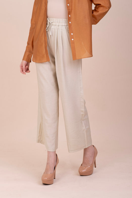 BEIGE STRAIGHT PANTS
