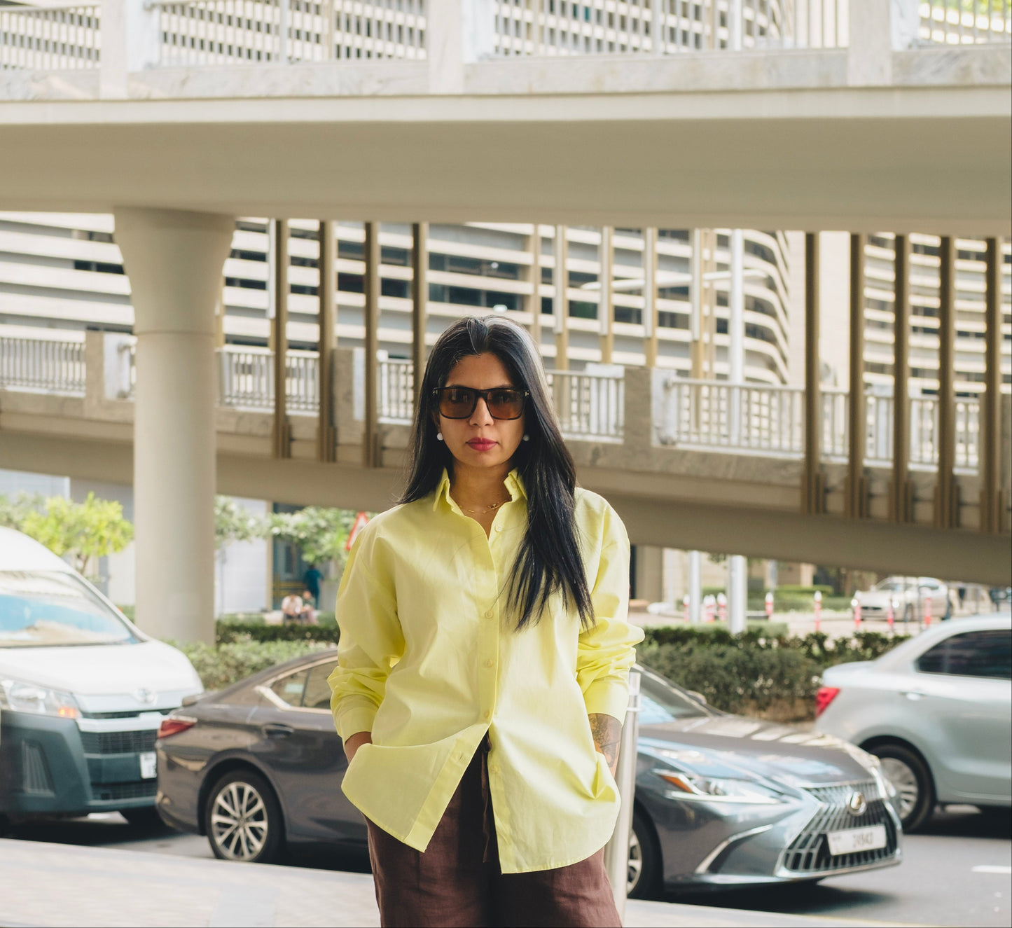 PASTEL YELLOW OVERSIZED PREMIUM COTTON SHIRT FOR WOMEN | Everyday Essential
