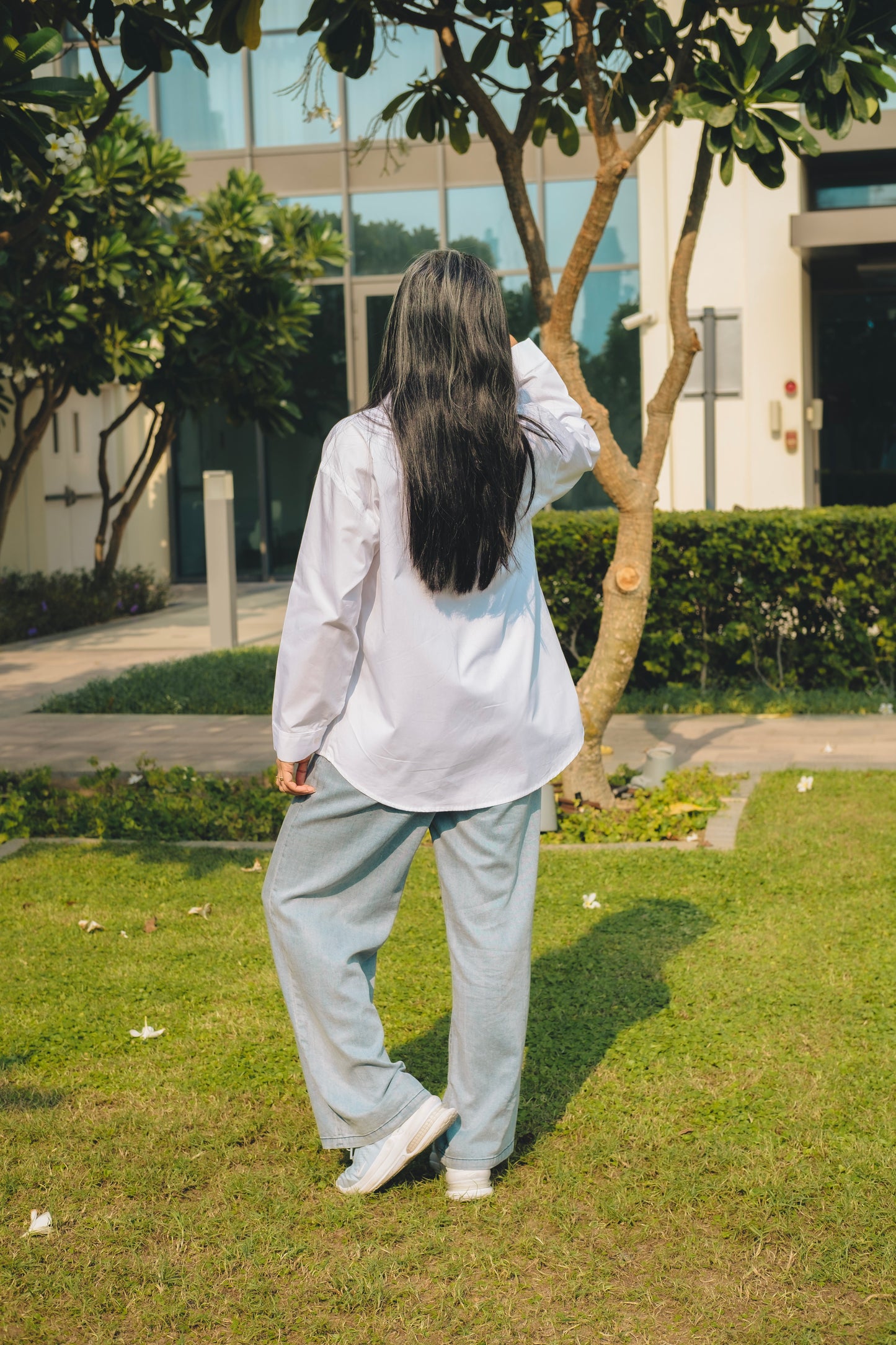 WHITE OVERSIZED PREMIUM COTTON SHIRT FOR WOMEN | Everyday Essential
