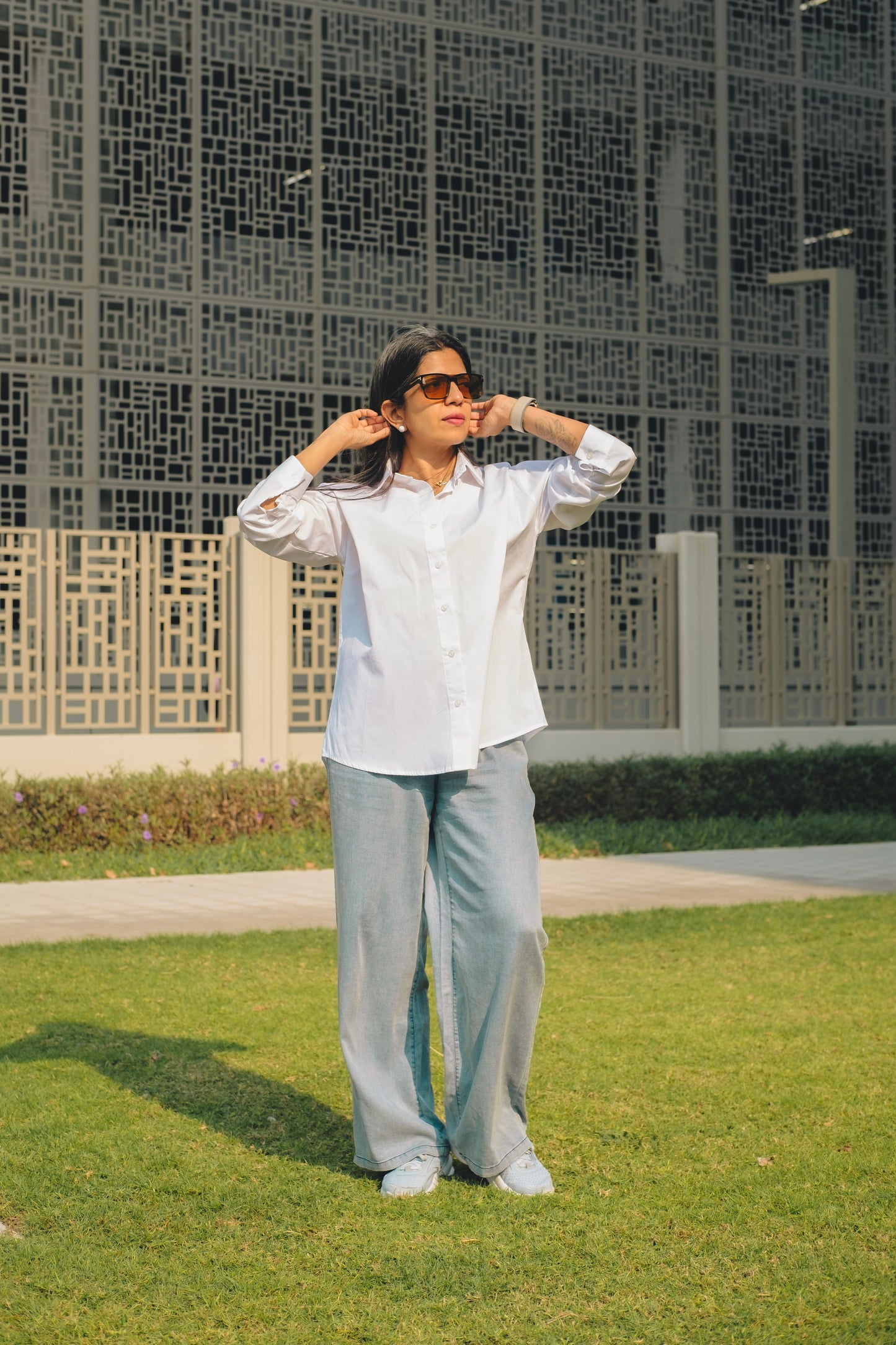 WHITE OVERSIZED PREMIUM COTTON SHIRT FOR WOMEN | Everyday Essential