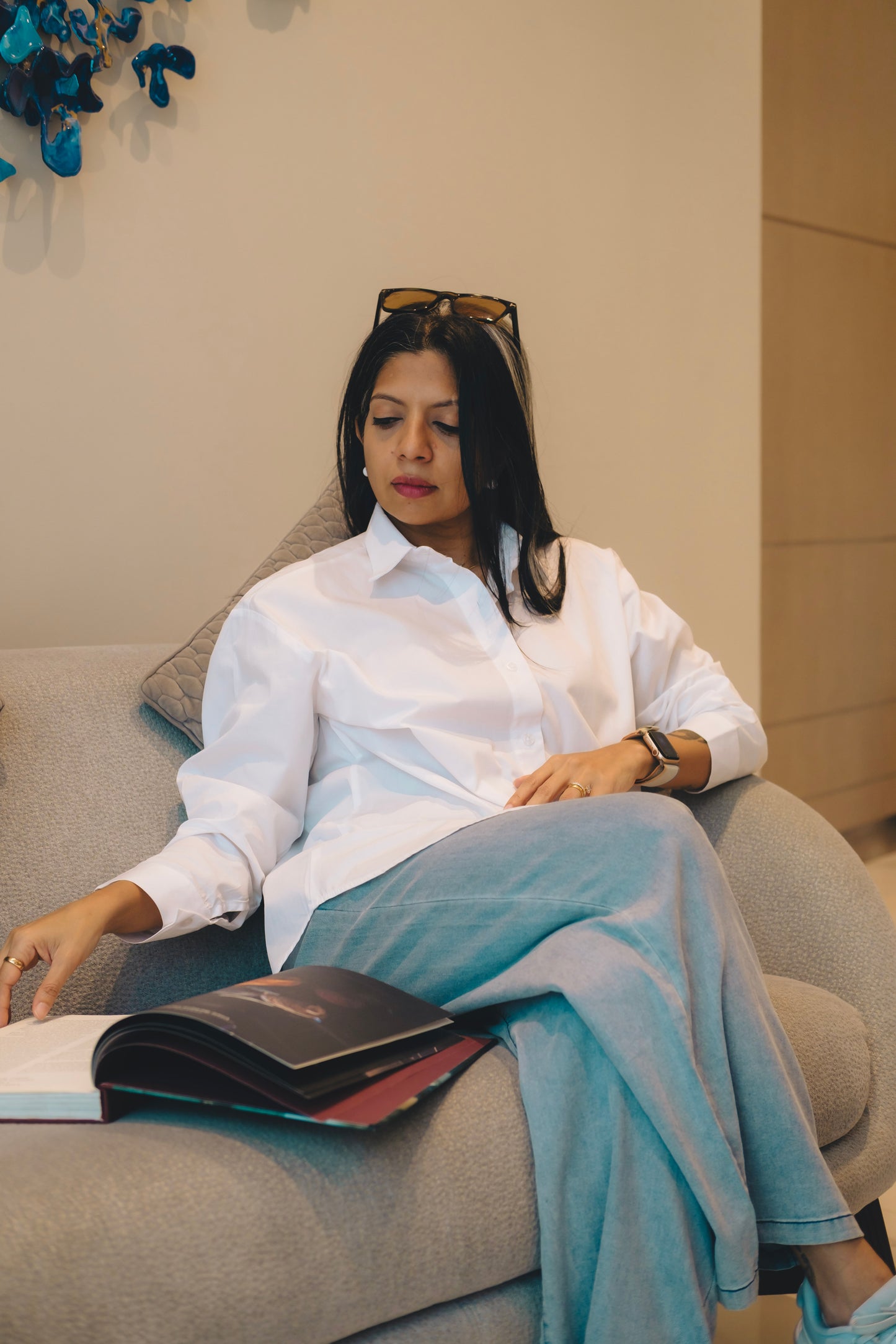 WHITE OVERSIZED PREMIUM COTTON SHIRT FOR WOMEN | Everyday Essential