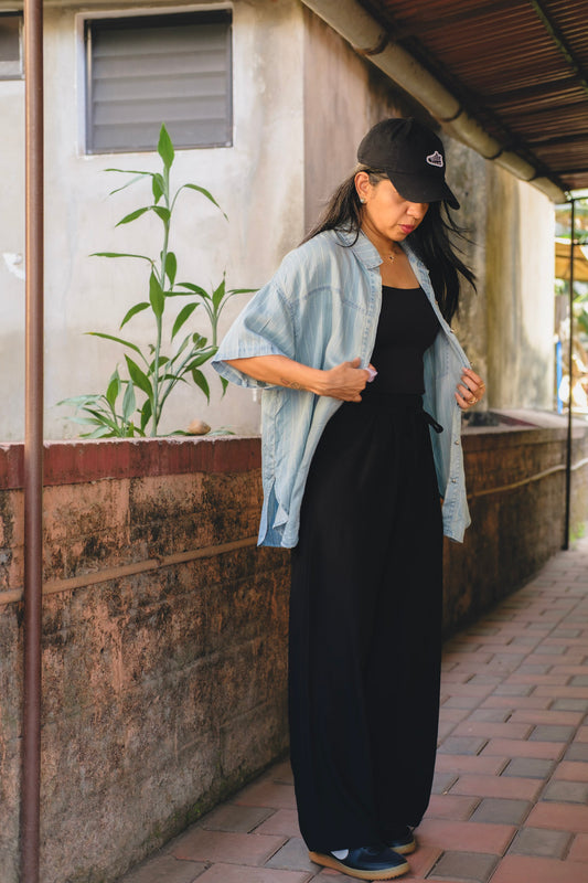 Oversized Soft Denim Shirt for Women