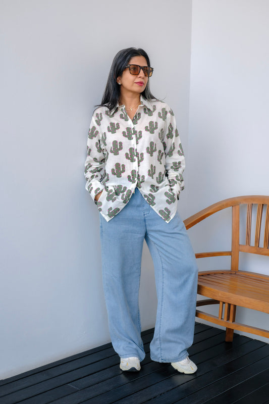 Oversized Cotton & Linen Shirts for Women | Casual & Workwear
