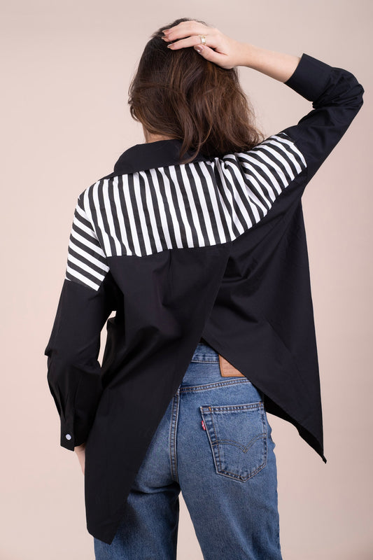 PENNY BLACK - ASYMMETRIC BUTTON-UP SHIRT