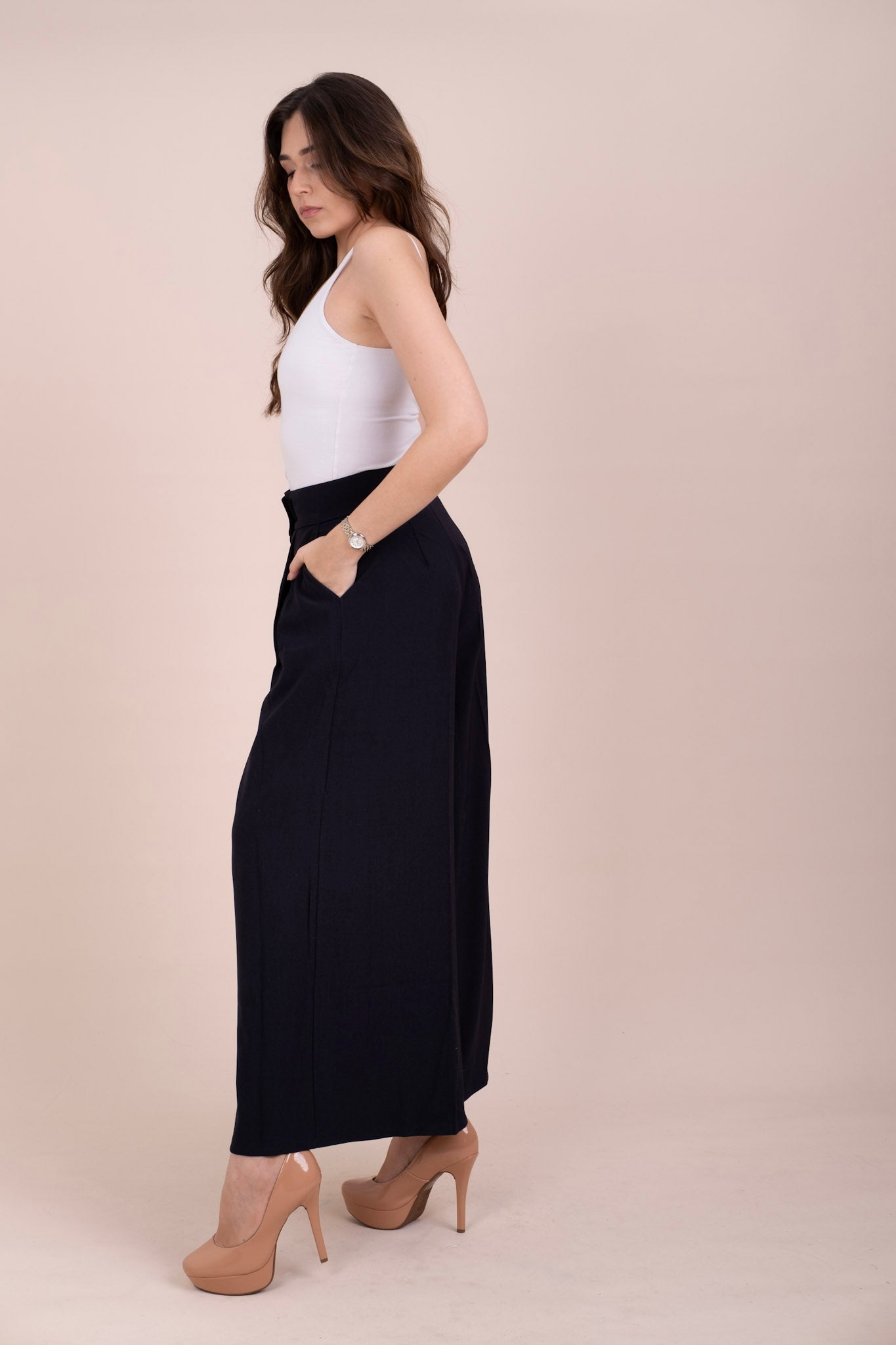 VOLUME WIDE LEG TROUSERS