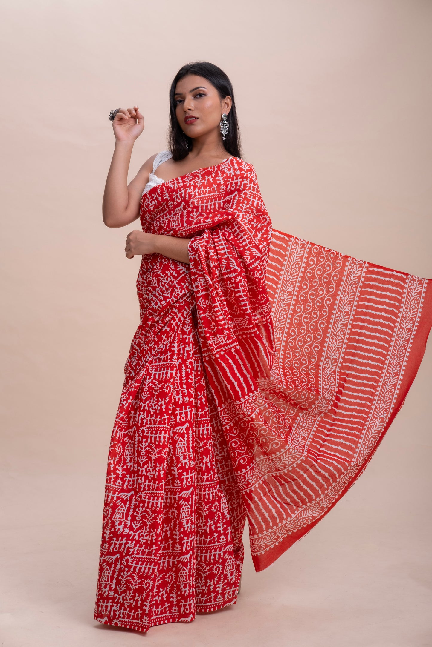 RED MUL SAREE