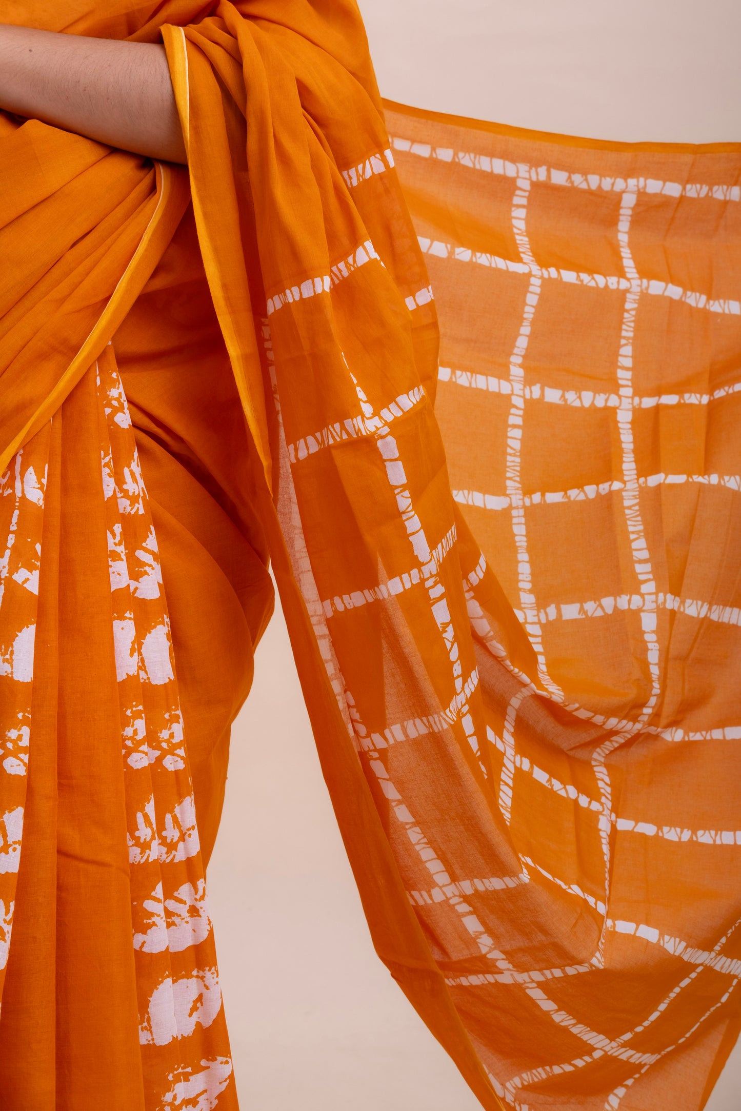 ORANGE HANDLOOM SAREE