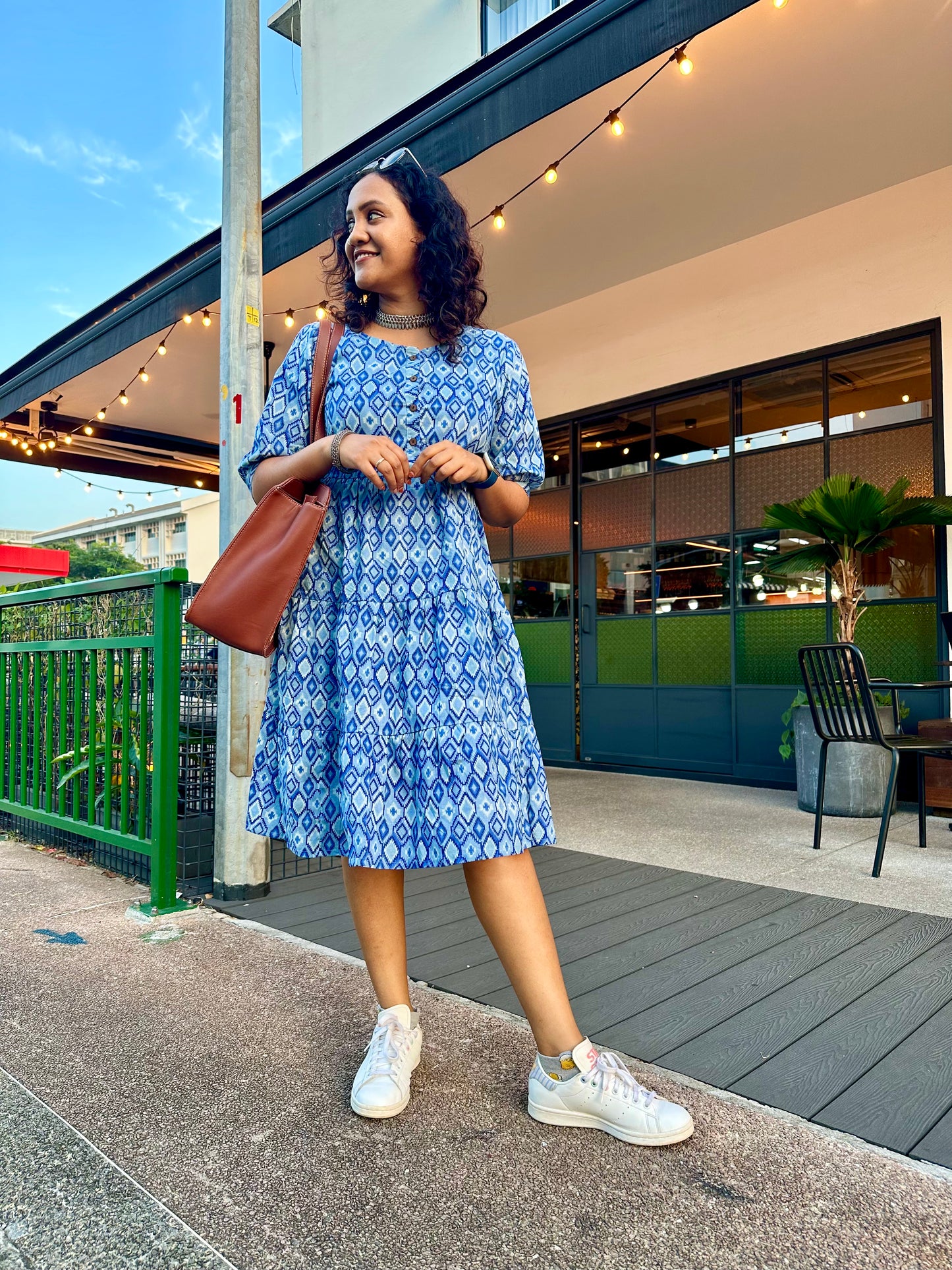 BLUE JAIPURI DRESS