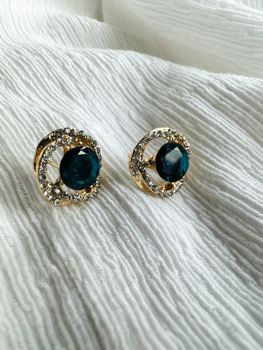 RHINESTONES STUD EARRINGS