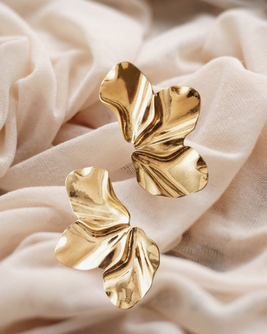 GOLD PETAL EARRINGS