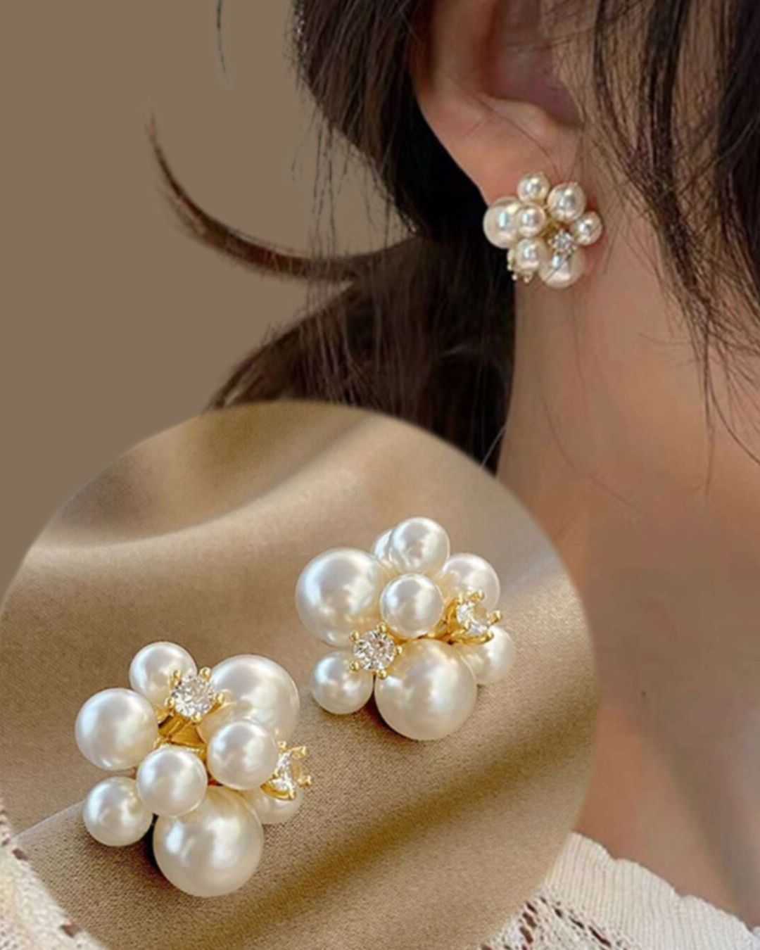 CLUSTER PEARL EARRINGs