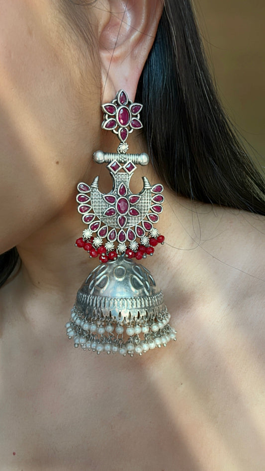 BLOOM RUBY DANGLER EARRINGS