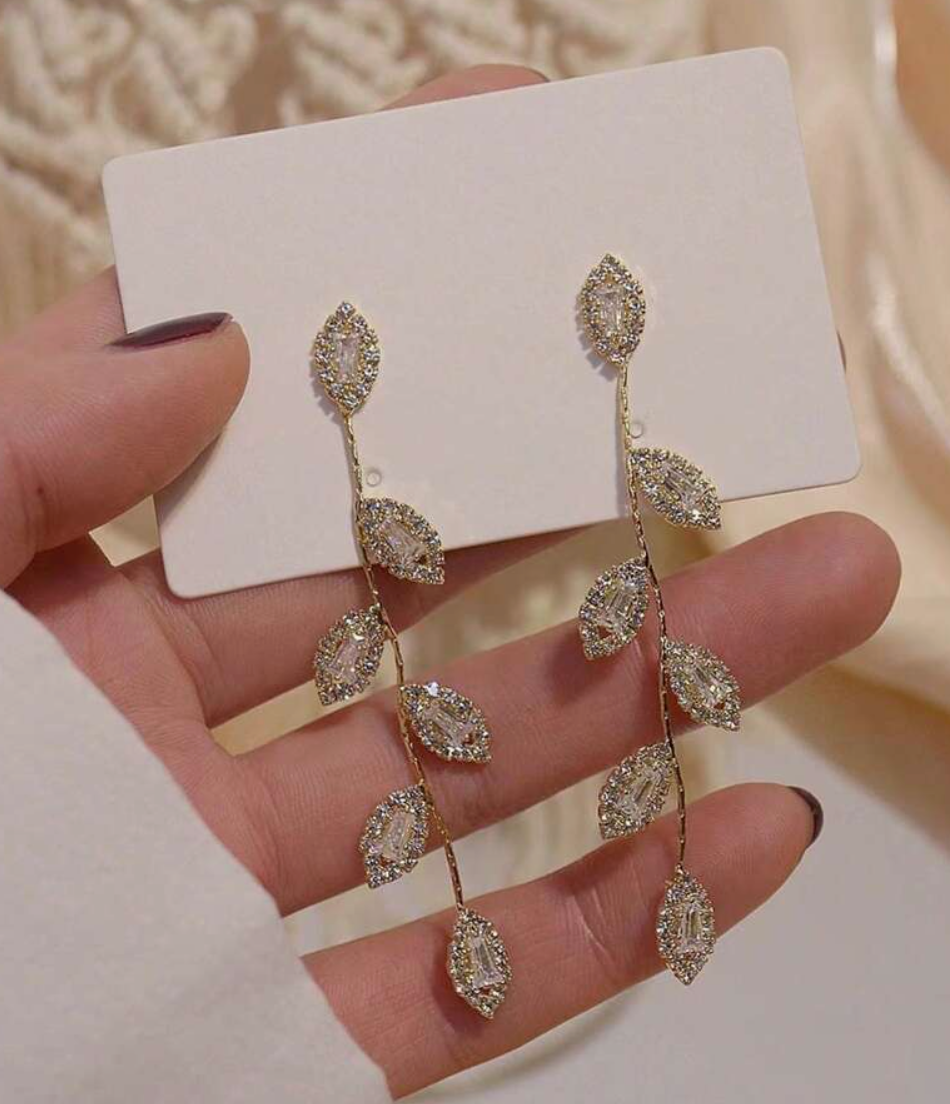 KOREAN STYLE RHINESTONES EARRINGS