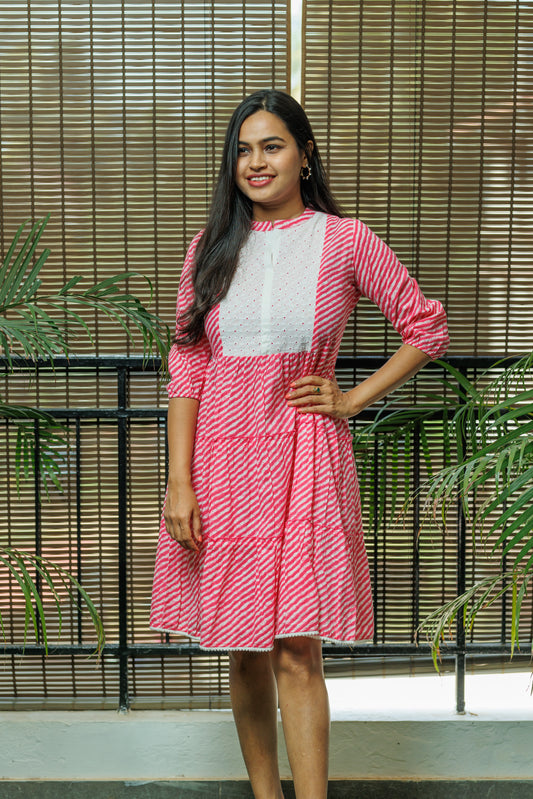 PINK LEHRIYA DRESS